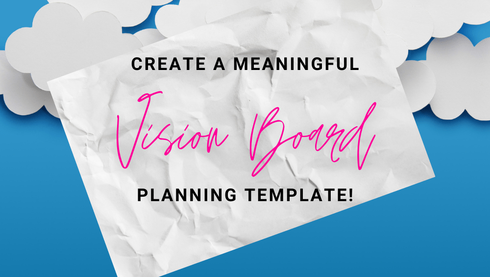 VISION BOARD template plan