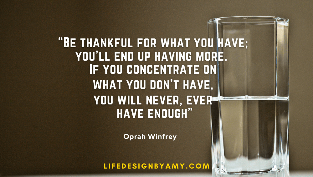 thankful for what you have